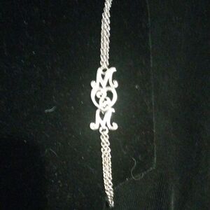 Vintage, Jane Seymour's Sterling Silver Open Heart Mom Bracelet.....7" Length